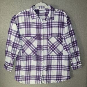 Zara Size 13-14 Button Up Plaid Flannel